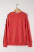 Corded Rib Outline MERRY Letter Drop Shoulder Crewneck Long Sleeve Top